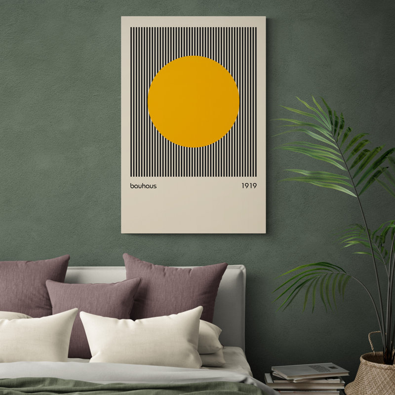 Bauhaus Orange Circle 1919 - Wrapped Canvas Print, 81" H x 61" W