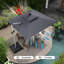 Parasol lumineux en porte-à-faux carré avec base 9 pi x 9 pi Lime, gris-1195930818-1119628624