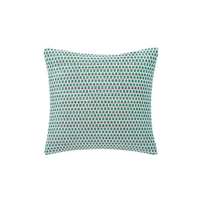 Tropical Teal Compass Line Indoor Outdoor Pillow 20x20