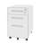 3-Drawer Wide Mobile File Cabinet With Lock, All-Steel Metal Storage Cabinet On Casters, For Home & Office,White, Fully Assembled, Holds A4/Letter Files