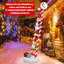 Décorations de Noël gonflables 10 pi, échelle géante éclairée avec des rennes