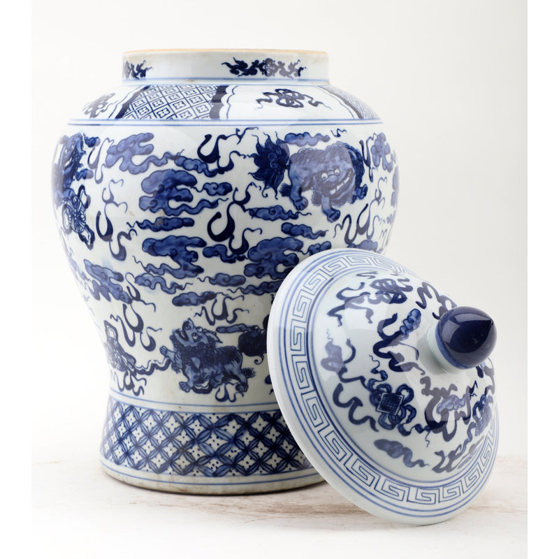 Handmade Porcelain China Ginger Jar