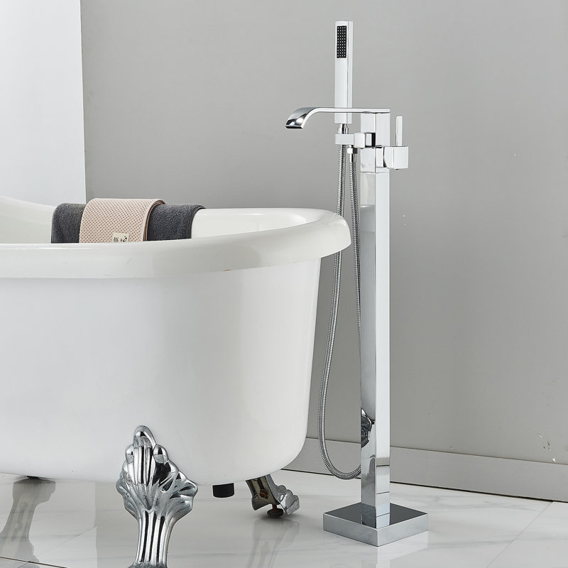 Bec de baignoire fixé au sol