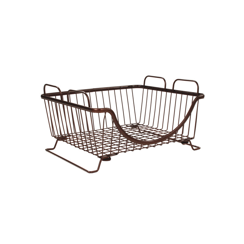 Panier en métal empilable Albie, Bronze, H 6,63 po x l 13 po x P 10,75 po