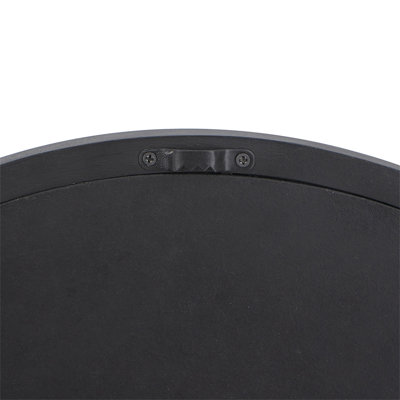 Braynt Solid Wood Round Wall Mirror