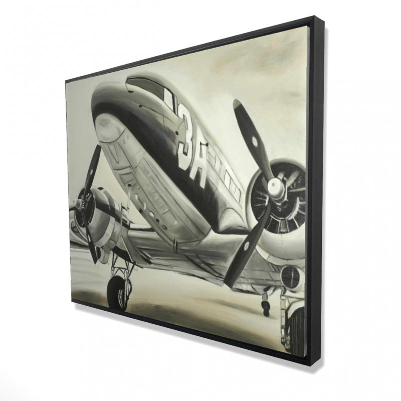 Vintage Airplane Print On Canvas