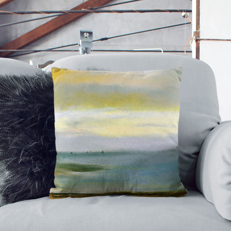 Square Cushion, 40cm H x 40cm W x 15cm D, Stone
