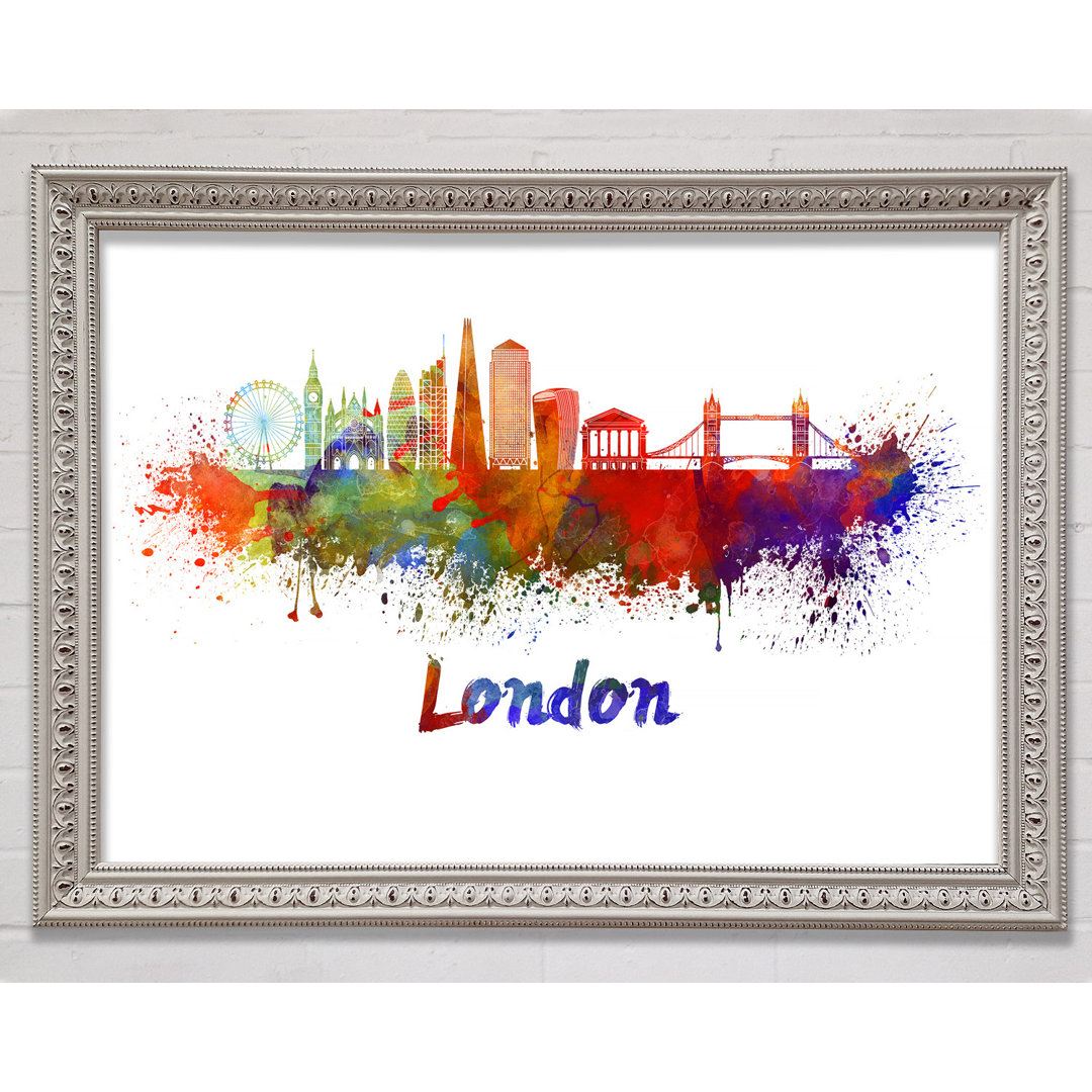 Rainbow London Splash - Einzelner Bilderrahmen Kunstdrucke