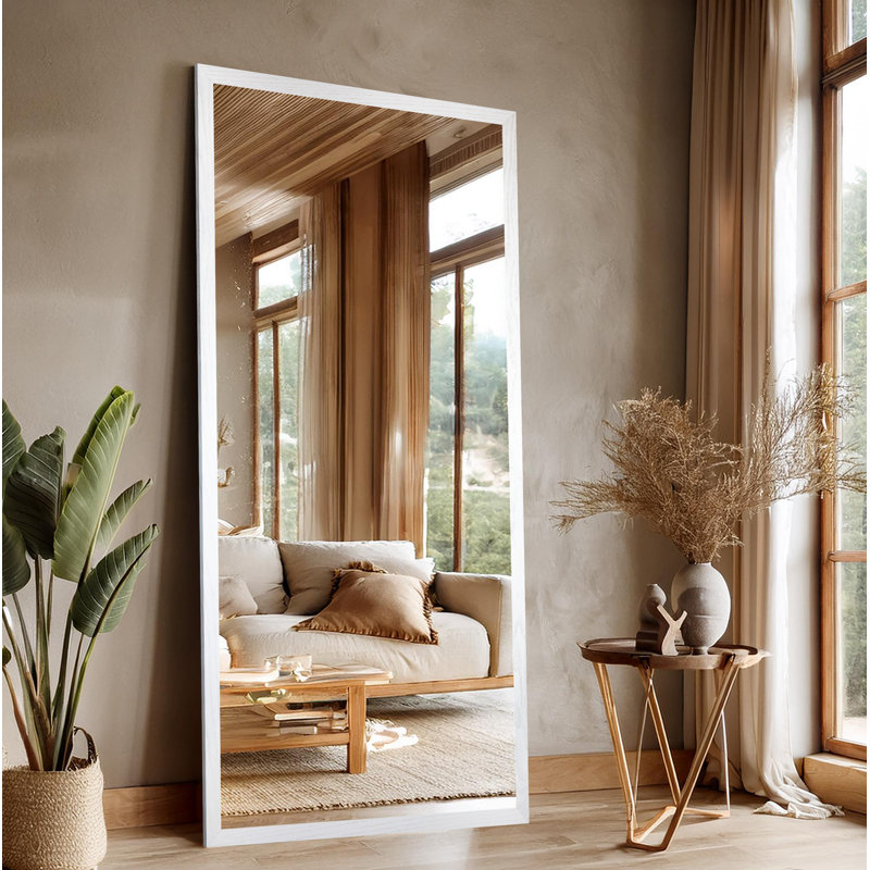  Miroir de plancher Ozark, Blanc, 63 po x 30 po