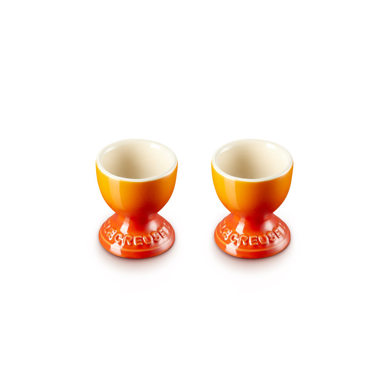 Le Creuset Stoneware Set of 2 Egg Cups, Orange