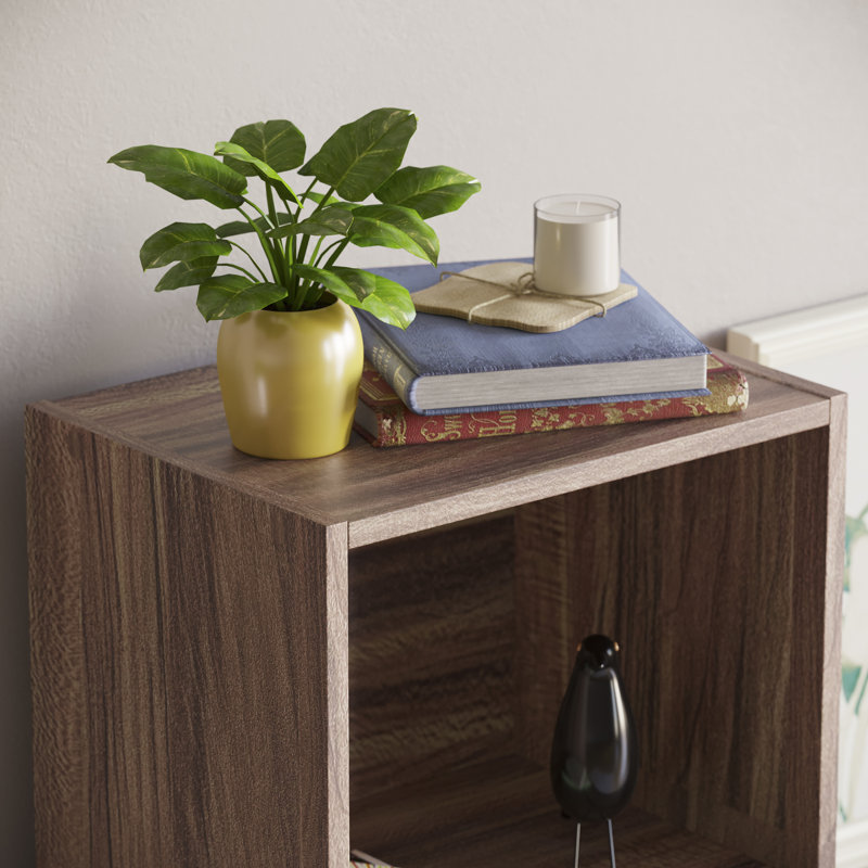 Gerardi 32cm W Standard Bookcase, Walnut, 132 cm H x 32 cm W