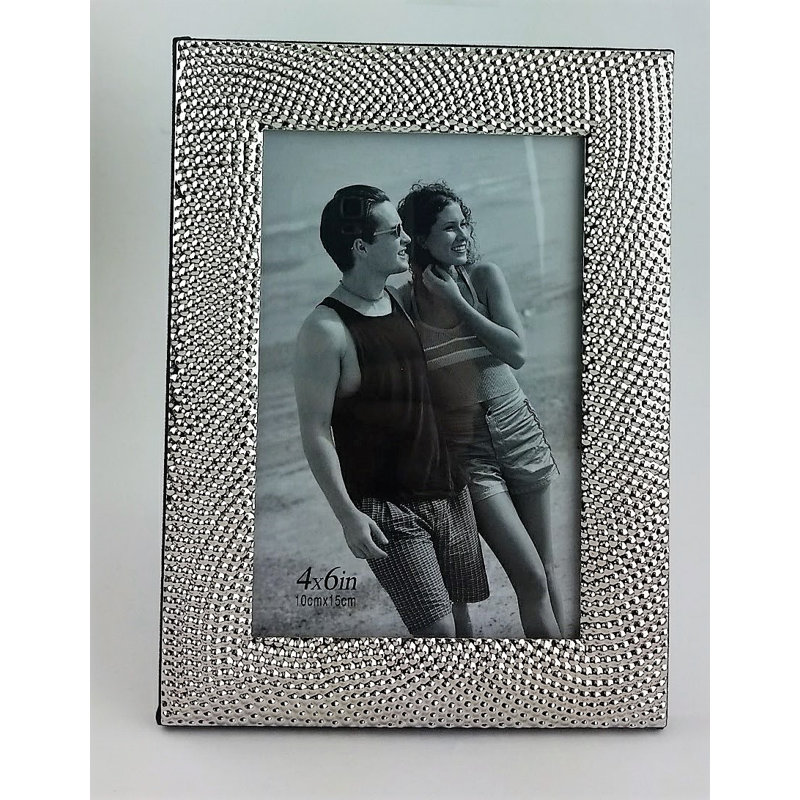 Goodhue Silver Metal Beaded Picture Frame, 4" x 6"