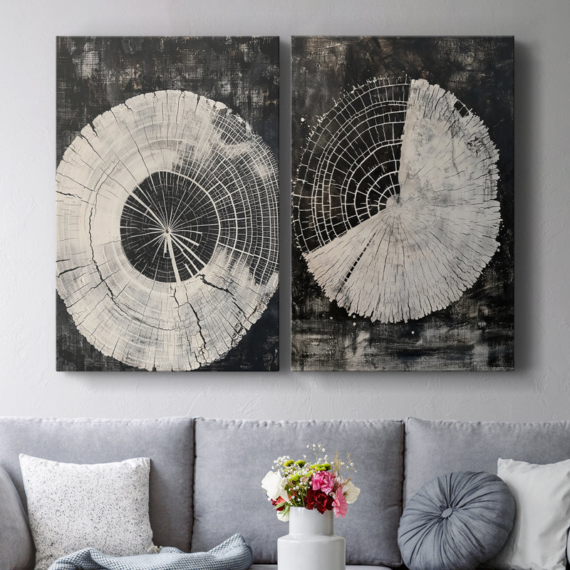 Série ABSTRACT CCVI - Toile tendue avec châssis de qualité supérieure - Prêt à être accroché, H 60 po x l 80 po