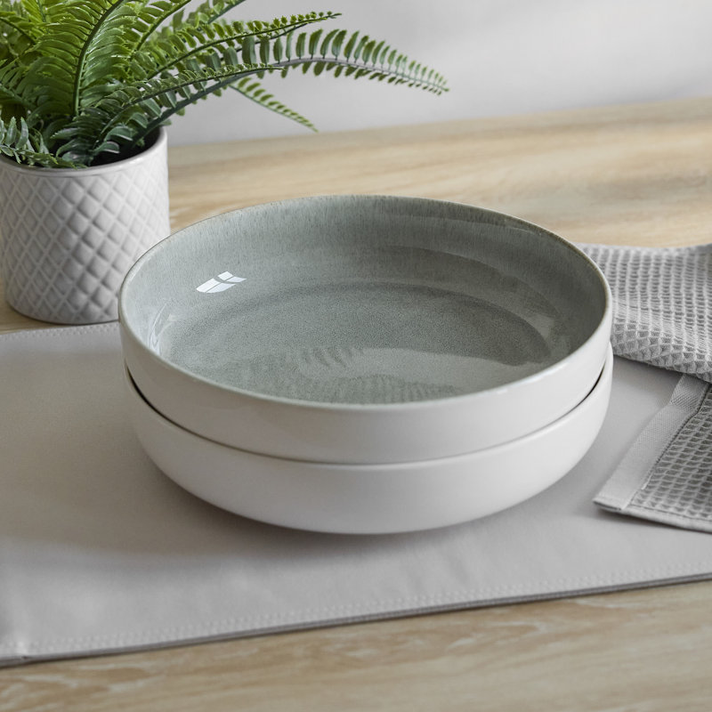 Ensemble de 2 bols de service en mousse Sangona Resona, bol de service en grès de 10 po, 64,25 oz, va au micro-ondes et au lave-vaisselle