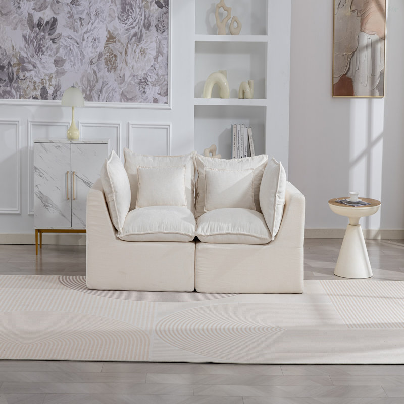 Canapé modulaire surdimensionné de 74,8 po de large avec canapé modulaire True Relax Comfy et sièges larges et profonds