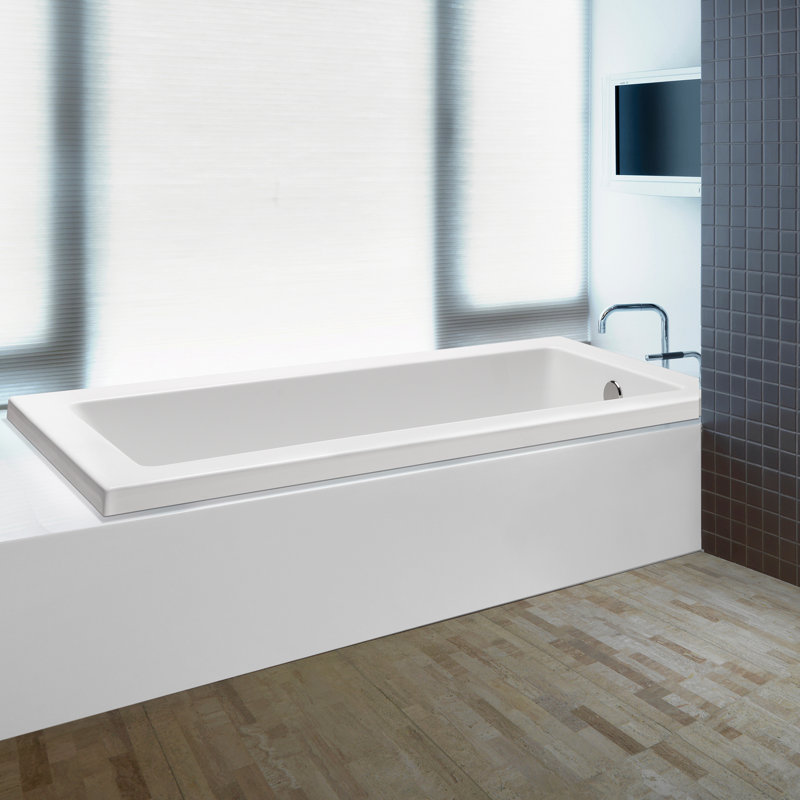MTI Solutions 26 54" Air Bathtub, Blanc, Encastré