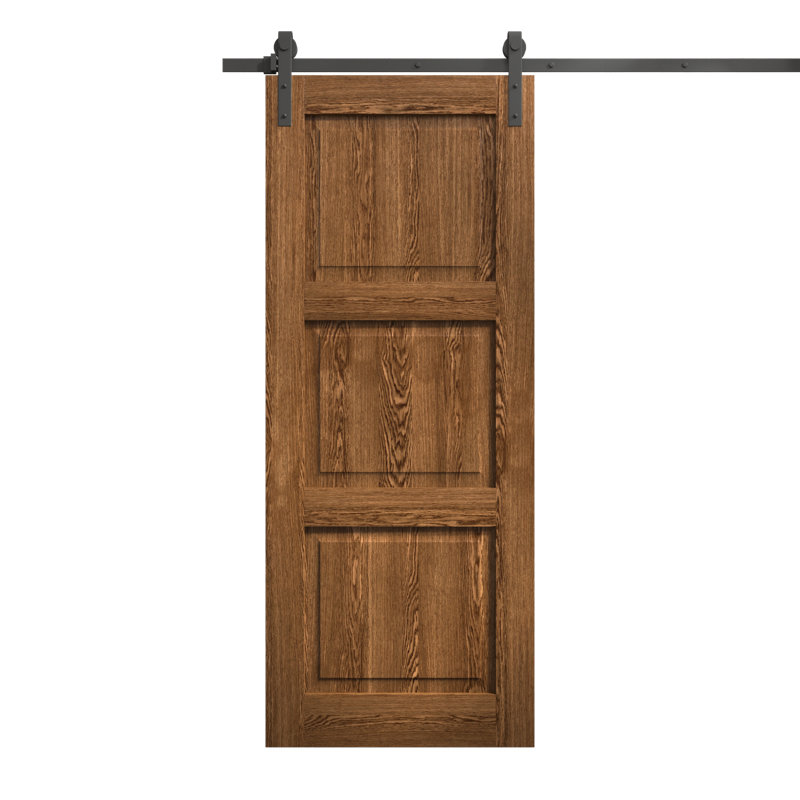 Porte de grange moderne | Ego 5010 | Ensemble de quincaillerie lourde pour rails | Portes intérieures solides, Chêne cognac