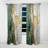Gold And Green Paint Fusion - Abstract Painting Blackout Abstract Curtain - 1 Panel-107808553