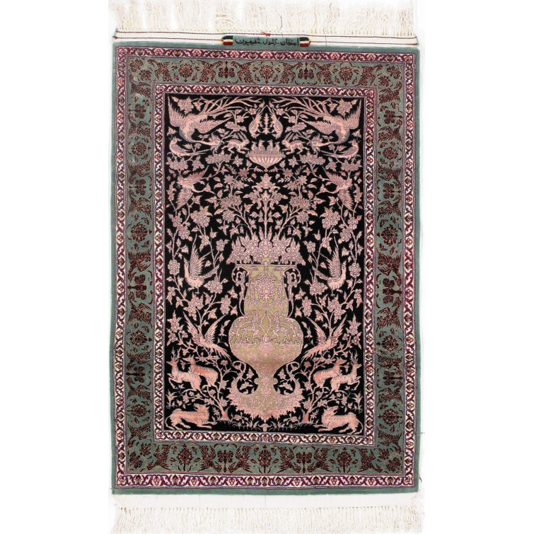 Persian Isfahan One-of-a-Kind Rectangle 2'8" X 4' Hand Knotted Area Rug