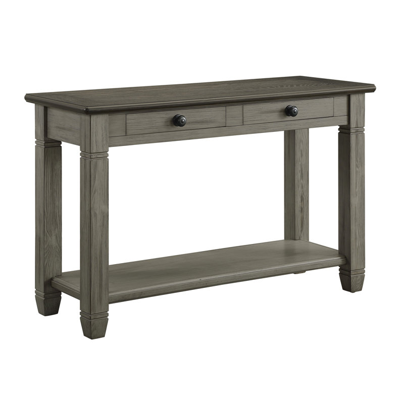 Charmante table de canapé à 2 tiroirs avec tablette inférieure, parfaite pour rehausser le rangement et le style du salon