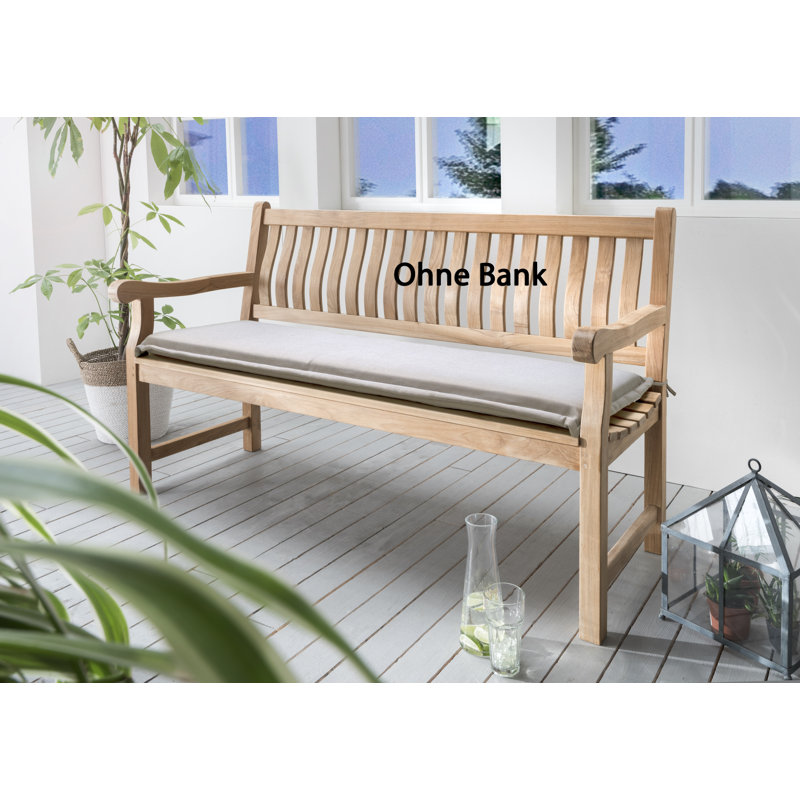 Polster für Gartenbank, Grey, 5cm H x 130cm W x 45cm D