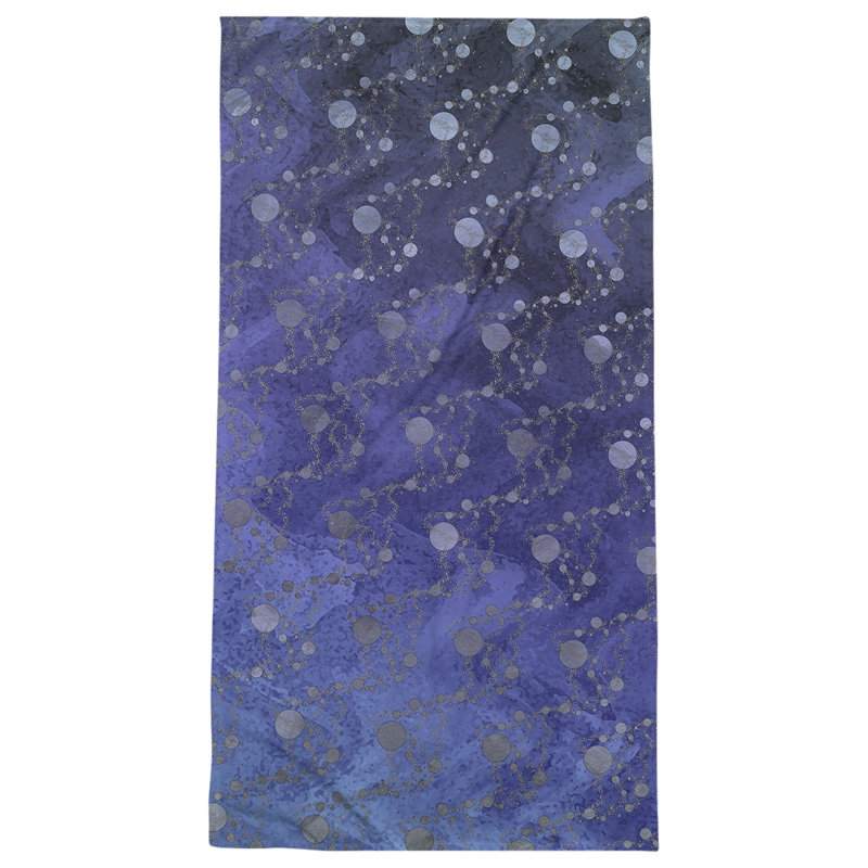Serviette de bain Planets and Stars, Dégradé bleu
