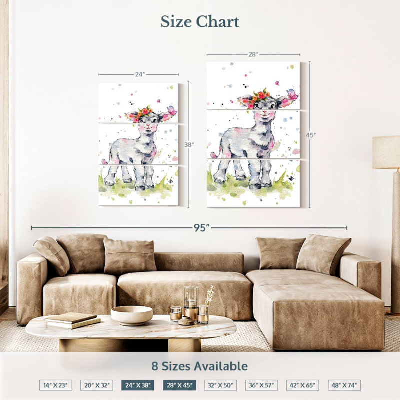 Brampt Sweet Lamb, 38" H x 24" W