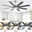 66 Inch Large Ceiling Fan With Dimmable Led Light 8 ABS Blades Smart Remote Control Reversible DC Motor For Living Room-1943383914-1943383915
