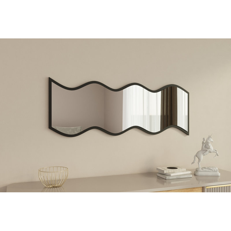 Bisou Novelty Wall Mirror, Black
