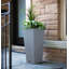 Valencia Tall Stone Composite Pot Planter with Plant Shelf-90848194-90848195