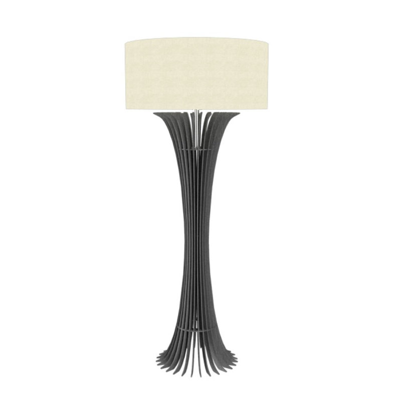 Stecche Di Legno Floor Lamp, Organic Gray