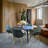 Matthew Leather Dining Chair, Modern Mid Century Accent Chair with Armrests and Iron Legs, Faux Leather Upholstered Kitchen Desk Chair for Dining Room, Living Room, Office Furniture-123223577-67941229