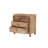 Solid Acacia Wood Tree Trunk 3-Drawer Nightstand
