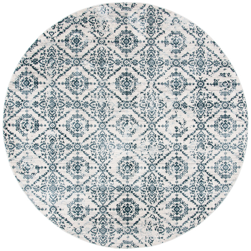 Abney Performance Ikat Rug, Round 6'7"