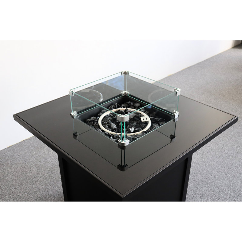 Black Metal Fireplace With 40,000 - Transform Your Outdoor Area 30" Fire Pit, Heat For Backyard Enjoyment