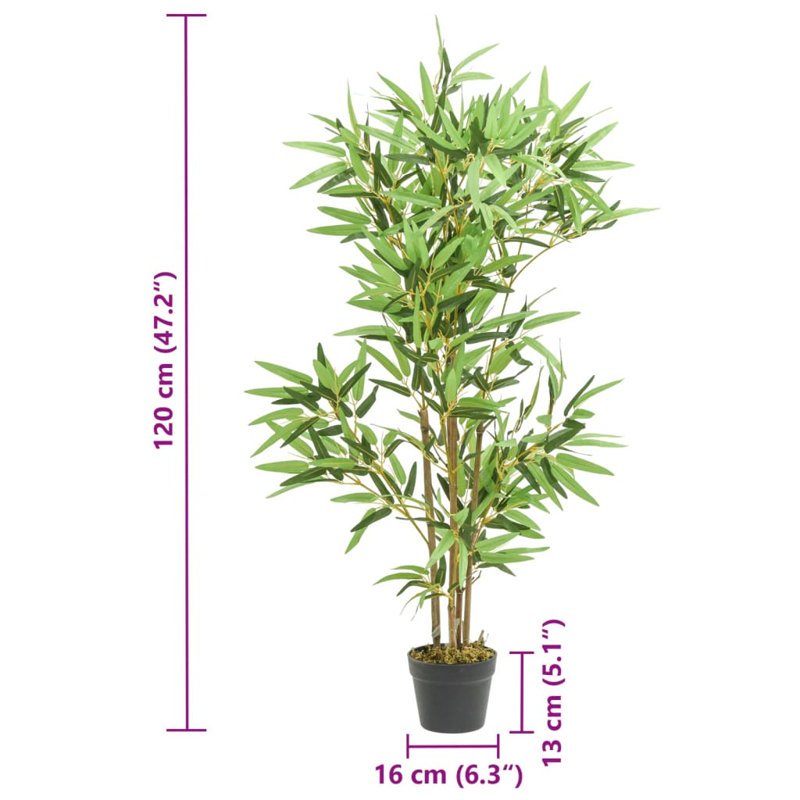 Faux Bamboo Tree in Pot, 120cm H x 16cm W