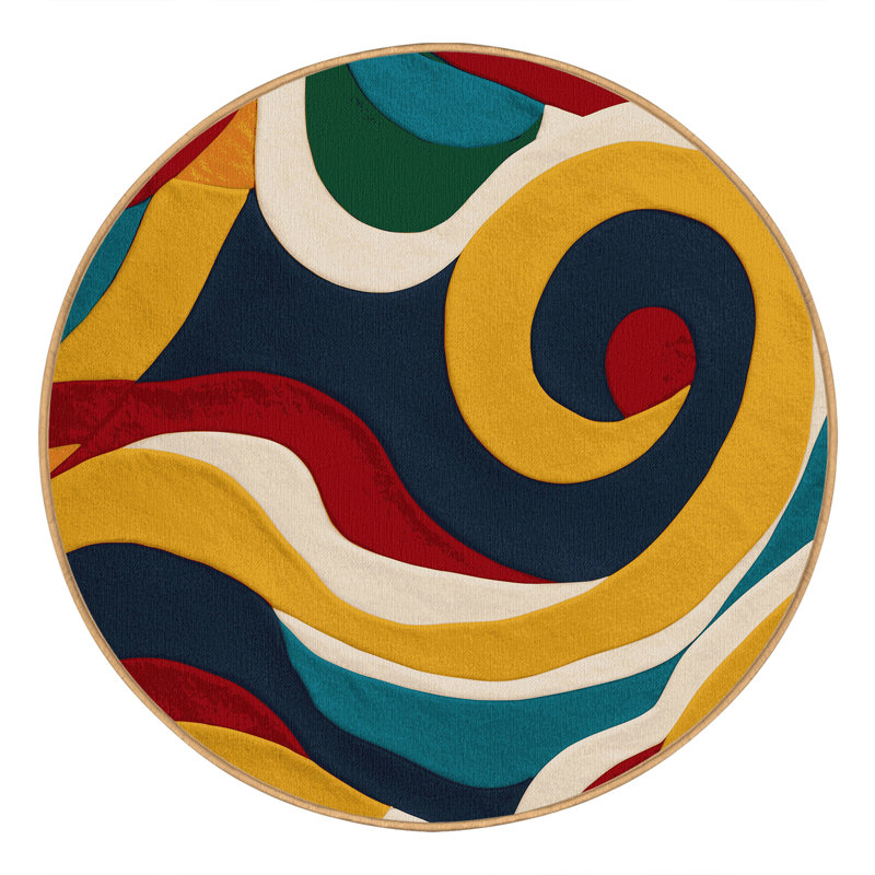 Snappy Jiggle Rug, Round 8'