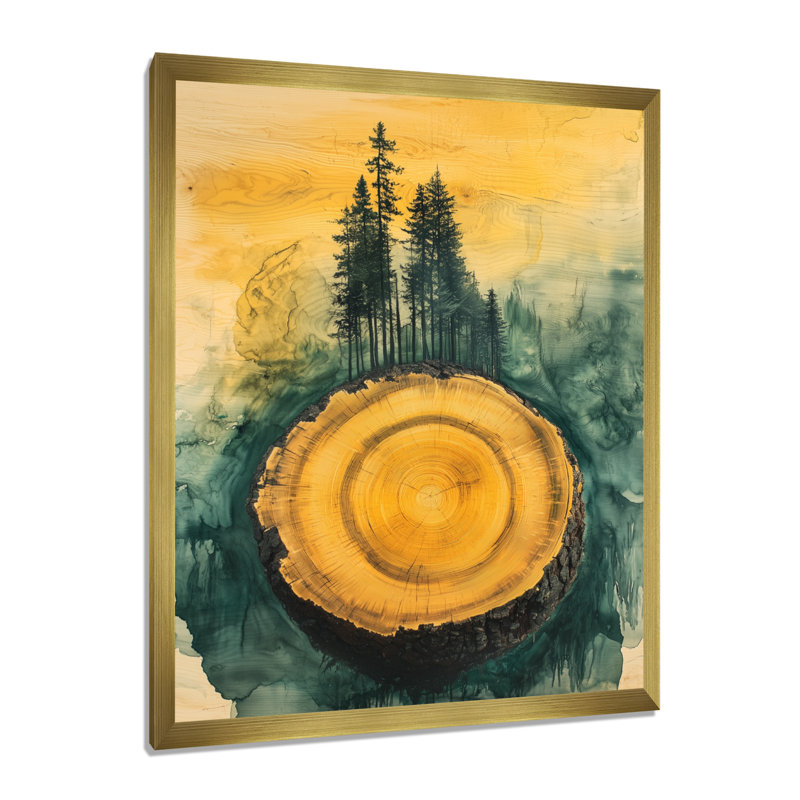 Gieze - Landscapes Canvas Prints, H 20 po x l 12 po, Picture Framed, Doré