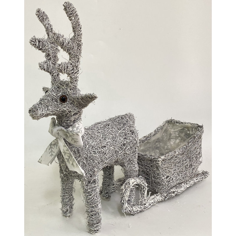 Sydnee Christmas Deer Figurines & Collectibles, Grey