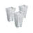 Vase - Set of 3 - 5.5" x 4" x 9" - Clear