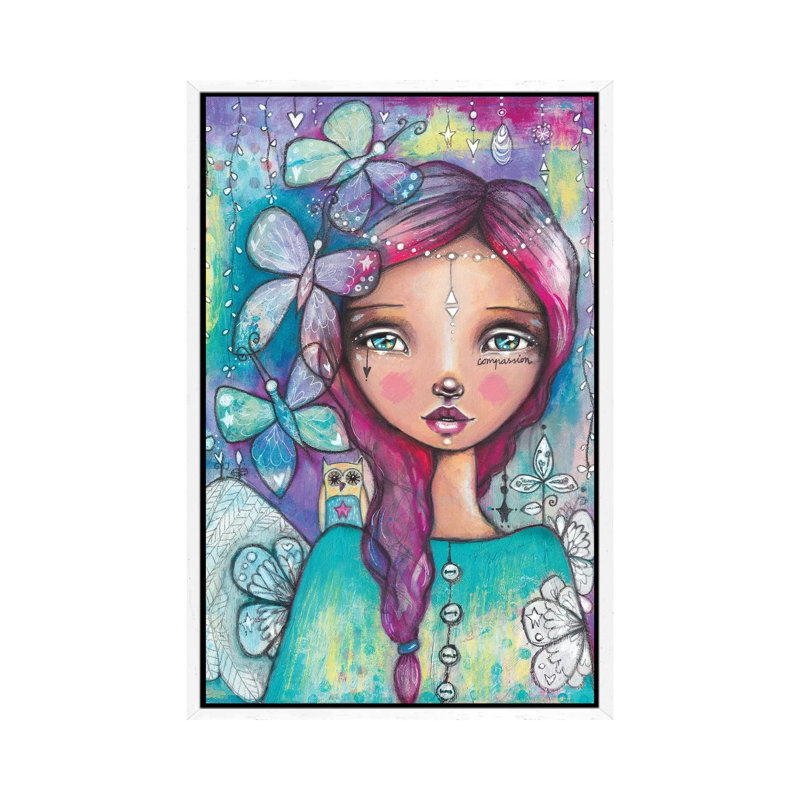 You Have Wings by Tamara Laporte - Print on Canvas, 66.04 cm H x 45.72 cm W, White Framed