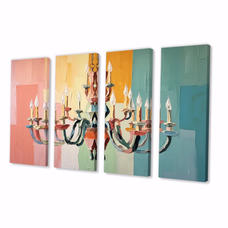 Lustre baroque Brilliance - ensemble d'art mural 4 pièces, H 28 po x l 48 po