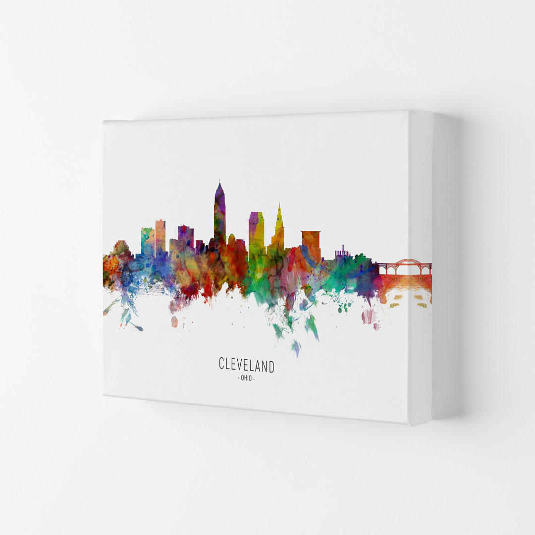 Cleveland Ohio Skyline by Michael Tompsett - Print