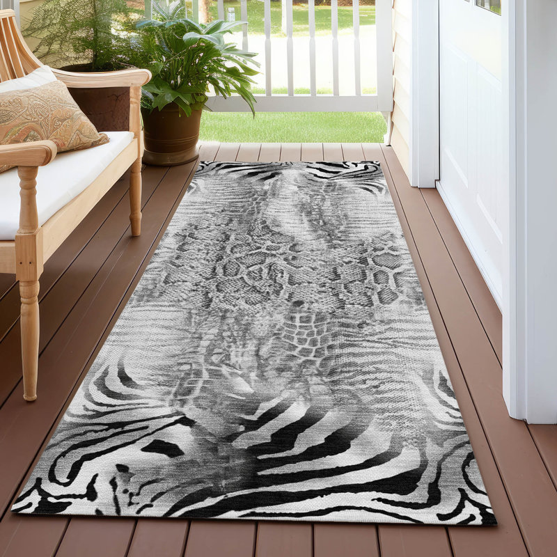 Tapis intérieur / extérieur lavable à la machine Corbin ACN2276, Tapis de couloir 2 pi 3 po x 7 pi 6 po