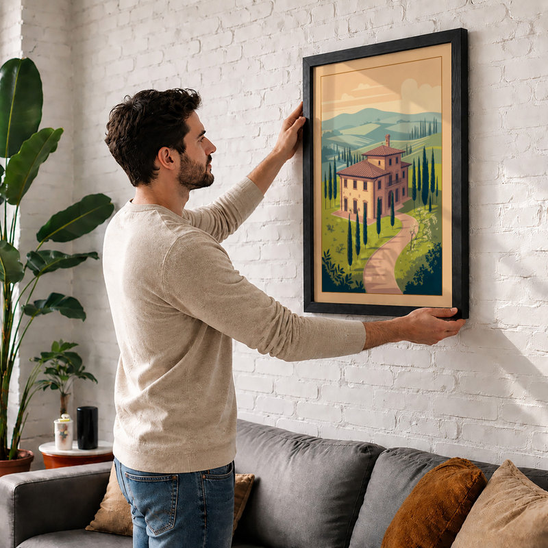 Tuscan Villa Rustic - Print, Unframed, A4 - 29.7 x 21.0 cm