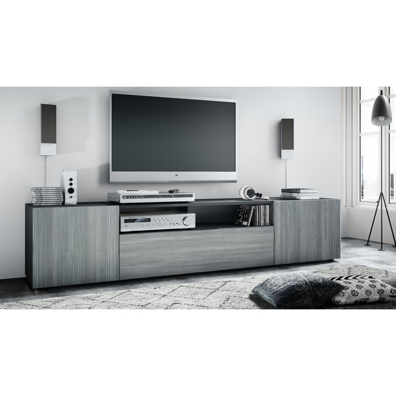 Akaki TV Stand for TVs up to 78", Avola Anthracite front/Black top