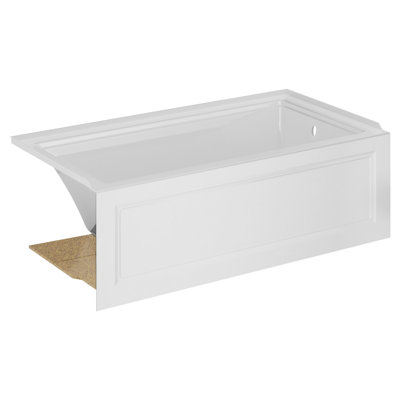 Town Square S 60'' x 32'' Soaking Fiberglass Bathtub
