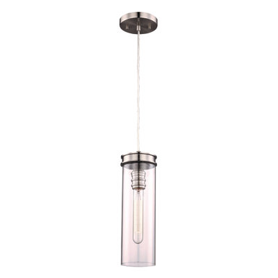 Luminaire suspendu cylindrique simple à 1 lumière Pardee