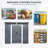 Outdoor Metal Storage Shed with Window and Transparent plate for Garden, Lawn-111523196-111523195