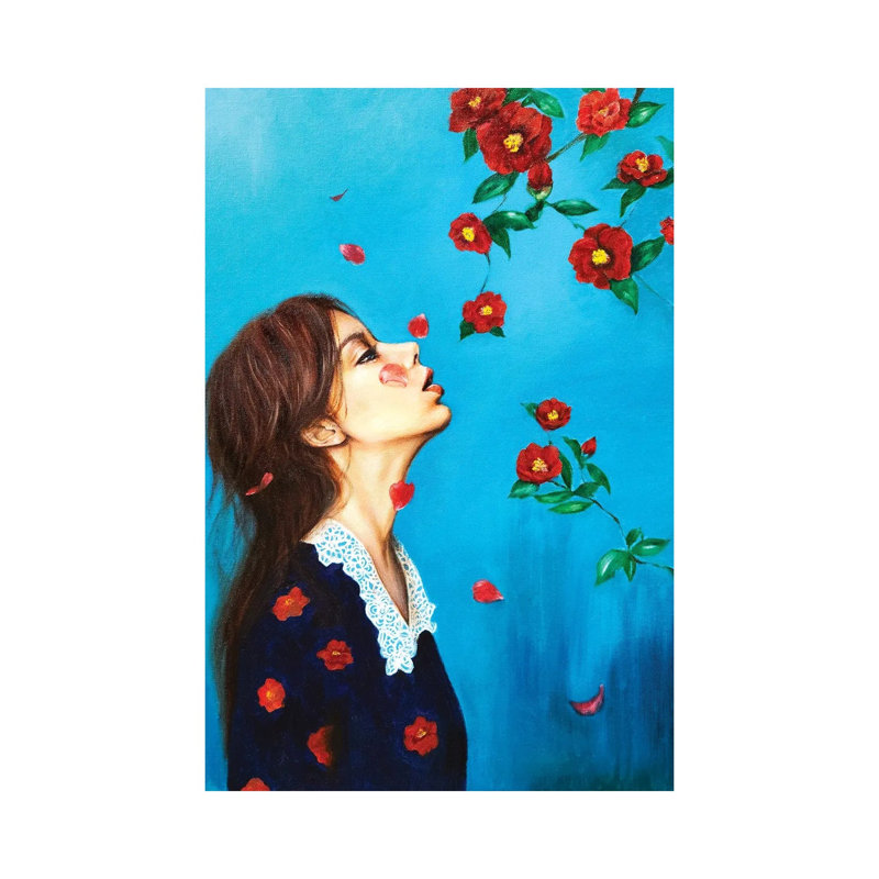 Homesick: Camellia by Eury Kim - Wrapped Canvas Gallery-Wrapped Canvas Giclée, 20.32 cm H x 30.48 cm W